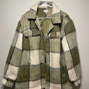 Wonderly Olive and Cream Plaid Jacket